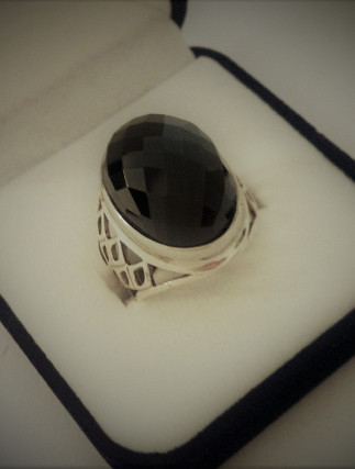 Srebro Prsten sa Oniksom